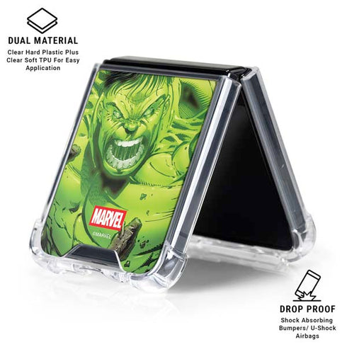 Marvel Hulk Green Goliath Galaxy Z Flip6 Clear Case